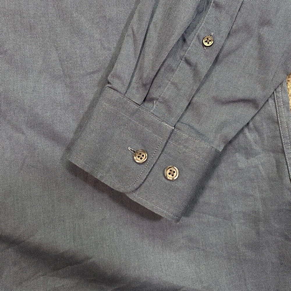 Charles Tyrwhitt Blue Twill Slim Fit Button-Down Shirt Mens XL Long Sleeve - Picture 3 of 15